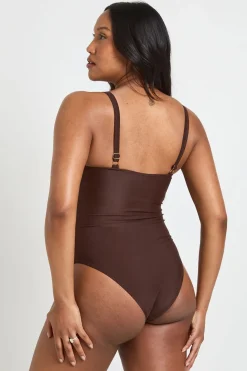 boohoo Maillot De Bain De Maternité À Encolure Arrondie Avec Détails Ornementaux<Femme Maillots De Bain|Tenues De Plage
