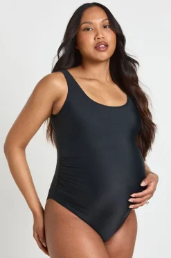Maillot De Bain De Maternité À Encolure Arrondie