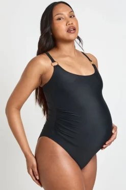Maillot De Bain De Maternité À Encolure Arrondie Avec Détail Décoratif