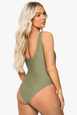 boohoo Maillot de bain de maternité à fronces pour soutien du ventre<Femme Maillots De Bain|Tenues De Plage