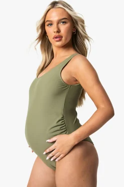 boohoo Maillot de bain de maternité à fronces pour soutien du ventre<Femme Maillots De Bain|Tenues De Plage