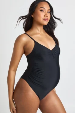 boohoo Maillot De Bain De Maternité Froncé Devant<Femme Maillots De Bain|Tenues De Plage