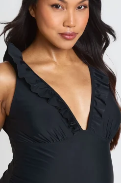boohoo Maillot De Bain De Maternité Plongeant À Volants<Femme Maillots De Bain|Tenues De Plage