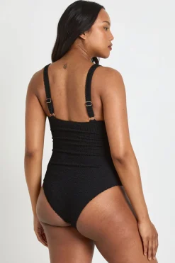 Maillot De Bain De Maternité Texturé À Encolure Ronde Avec Détail Décoratif