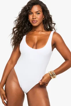 Maillot de bain à encolure arrondie avec nœud de mariée