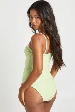 boohoo Maillot De Bain À Encolure Carrée Gainant<Femme Maillots De Bain|Tenues De Plage