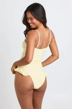 boohoo Maillot De Bain À Encolure Carrée Avec Détails À Volants<Femme Maillots De Bain|Tenues De Plage