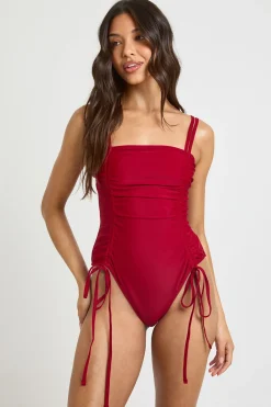 boohoo Maillot De Bain Froncé<Femme Maillots De Bain|Tenues De Plage