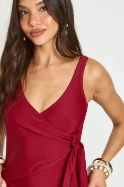 boohoo Maillot De Bain Gainant À Détail Drapé<Femme Maillots De Bain|Tenues De Plage