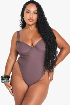 Maillot De Bain Grande Taille Avec Ornements En Résine