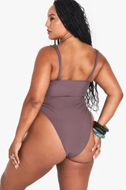 Maillot De Bain Grande Taille Avec Ornements En Résine