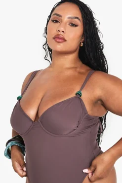 Maillot De Bain Grande Taille Avec Ornements En Résine