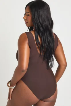 Maillot De Bain Grande Taille Col Rond Essentials