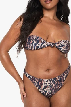 boohoo Maillot de Bain Grande Taille Essentials Culotte Unie<Femme Imprimé Léopard|Tenues De Plage