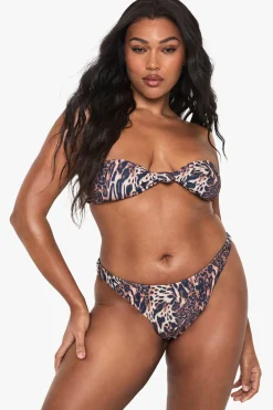 boohoo Maillot de Bain Grande Taille Essentials Culotte Unie<Femme Imprimé Léopard|Tenues De Plage