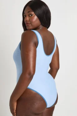 Maillot De Bain Grande Taille À Détails Contrastés