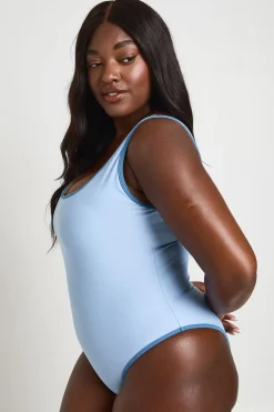 Maillot De Bain Grande Taille À Détails Contrastés