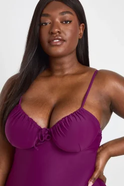 boohoo Maillot De Bain Grande Taille Essentiel À Armatures<Femme Maillots De Bain|Tenues De Plage