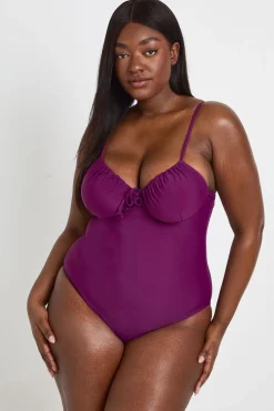 boohoo Maillot De Bain Grande Taille Essentiel À Armatures<Femme Maillots De Bain|Tenues De Plage