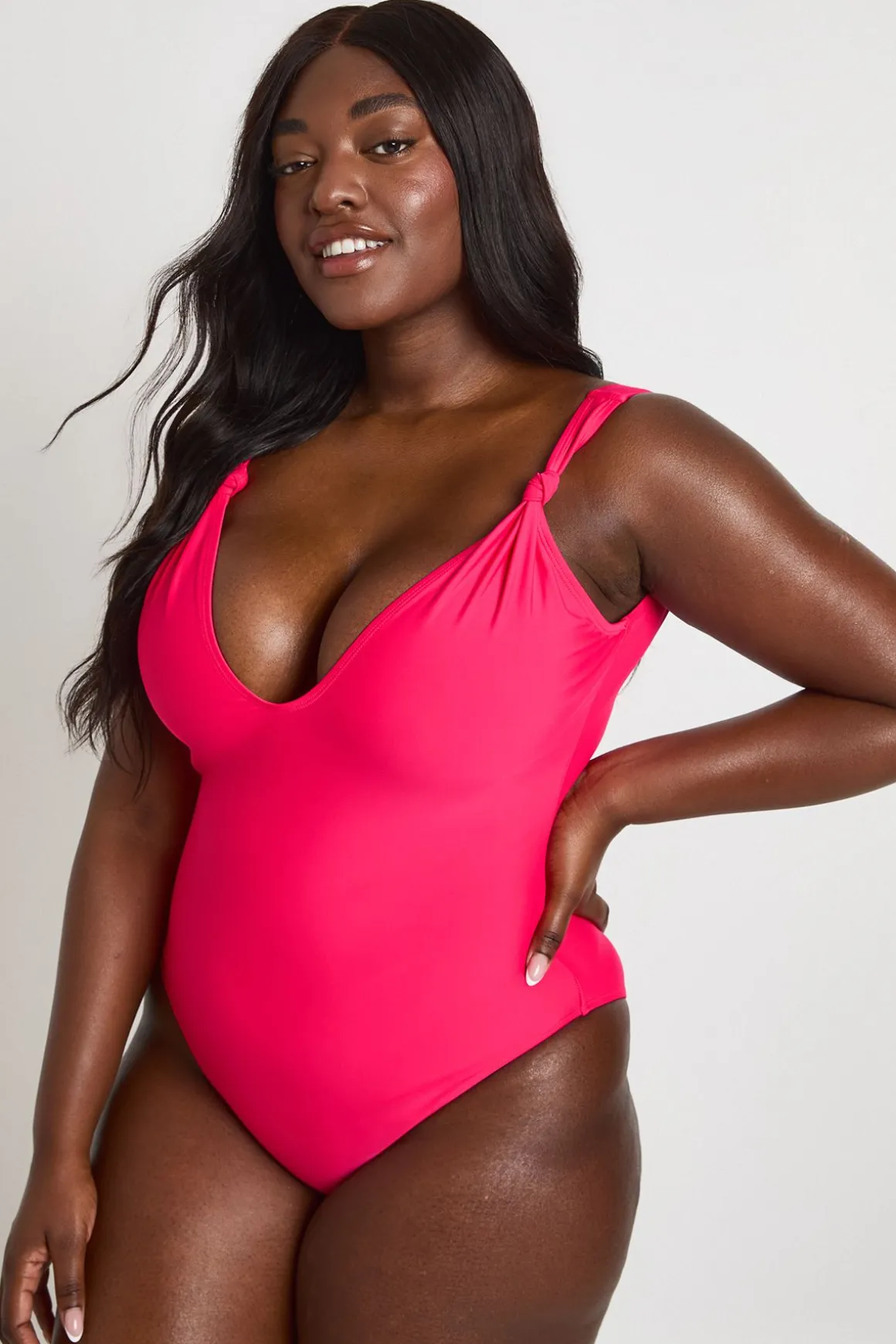 Maillot De Bain Grande Taille Avec Détail Nœud