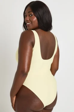 boohoo Maillot De Bain Grande Taille À Encolure Arrondie Essentials<Femme Imprimé Léopard|Tenues De Plage