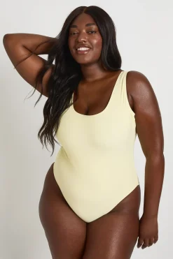 boohoo Maillot De Bain Grande Taille À Encolure Arrondie Essentials<Femme Imprimé Léopard|Tenues De Plage