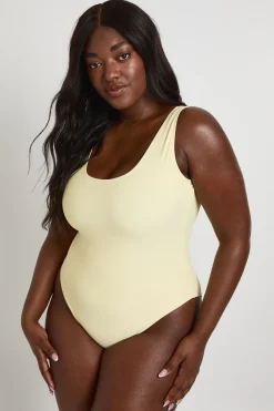 boohoo Maillot De Bain Grande Taille À Encolure Arrondie Essentials<Femme Imprimé Léopard|Tenues De Plage