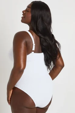 Maillot De Bain Grande Taille À Imprimé Zèbre Avec Détail Croisé Et Contrôle Du Ventre