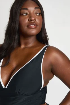 Maillot De Bain Grande Taille Plongeant Gainant