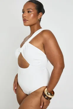 boohoo Maillot De Bain Grande Taille Asymétrique Avec Découpe Centrale<Femme Maillots De Bain|Tenues De Plage