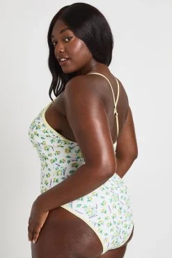 Maillot De Bain Imprimé Citron Grande Taille