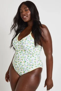 Maillot De Bain Imprimé Citron Grande Taille