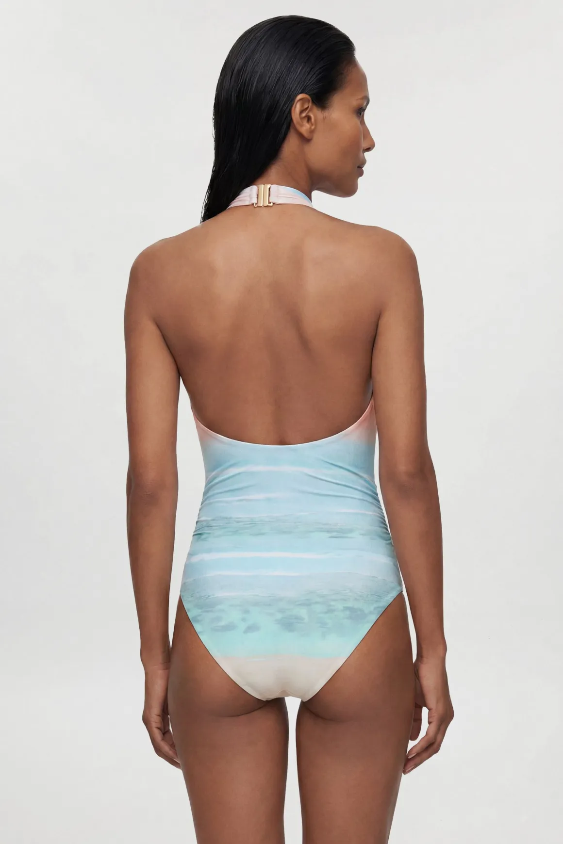 Maillot De Bain Imprimé Coucher De Soleil À Placement