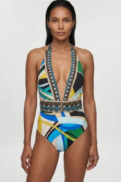 Maillot De Bain À Imprimé Placé