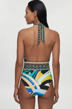 Maillot De Bain À Imprimé Placé