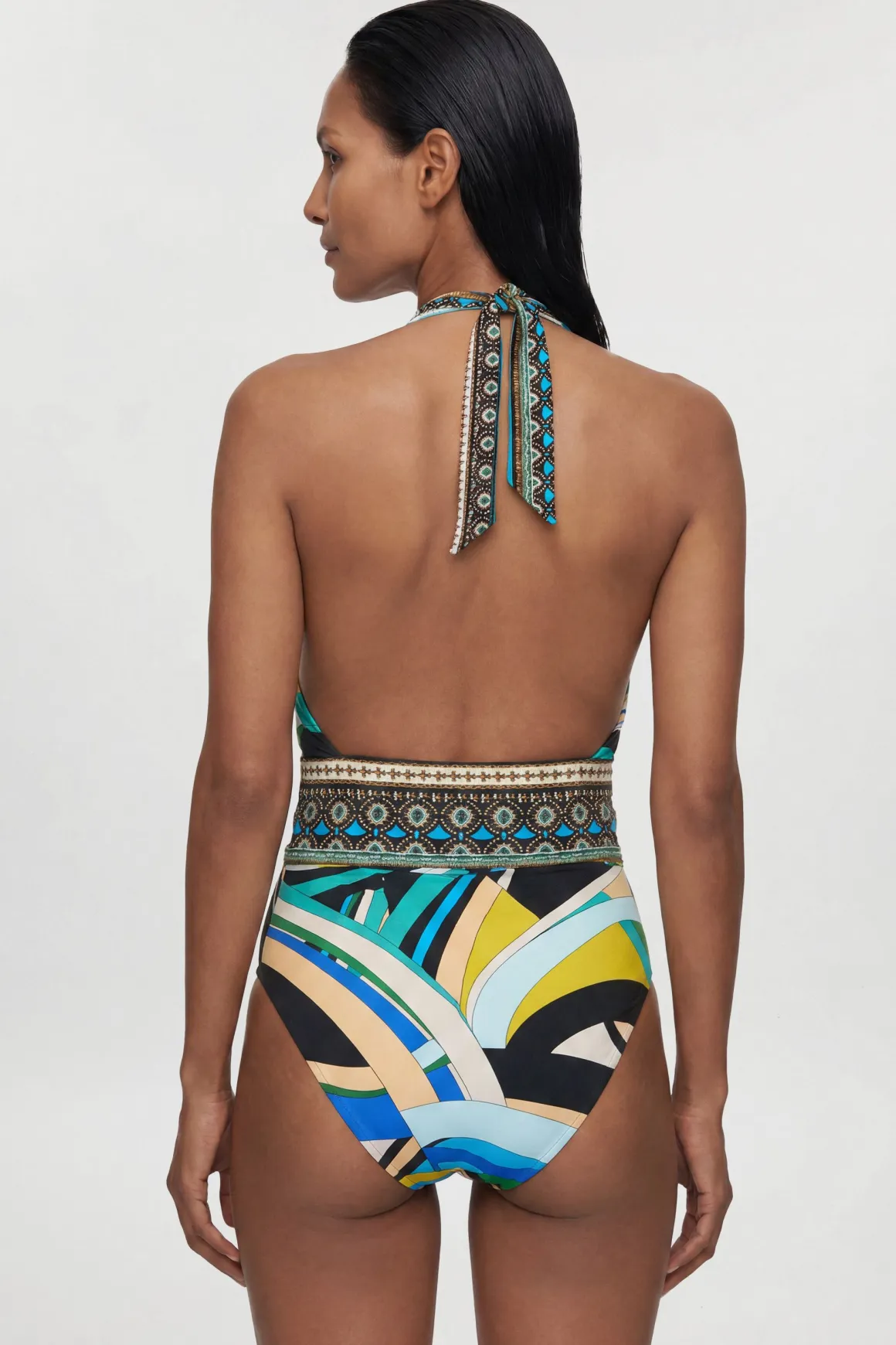 Maillot De Bain À Imprimé Placé