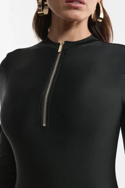 KarenMillen Maillot de bain à manches longues avec zip doré<Femme Maillots De Bain|Tenues De Plage