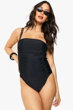 boohoo Maillot de bain maternité avec contrôle ventre et fronces latérales<Femme Maillots De Bain|Tenues De Plage