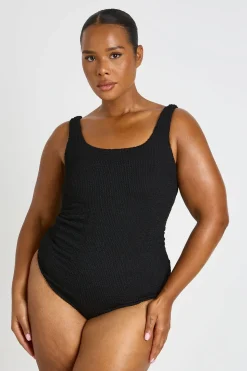 Maillot de bain maternité à col carré et effet froissé