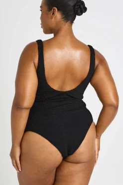 Maillot de bain maternité à col carré et effet froissé