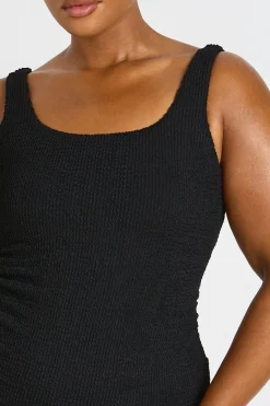 Maillot de bain maternité à col carré et effet froissé