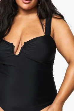 Maillot de bain Plus à contrôle ventre et devant drapé
