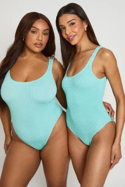 Maillot De Bain Premium Échancré En Tissu Froissé Taille Unique
