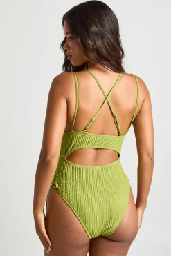 Maillot De Bain Texturé À Découpe Dorsale
