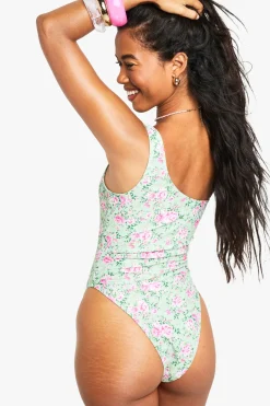 Maillot de bain à une épaule Ditsy Floral