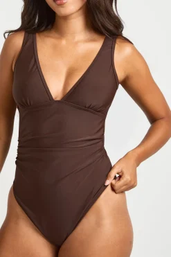 Maillot De Bain Une Pièce Décolleté Avec Effet Ventre Plat