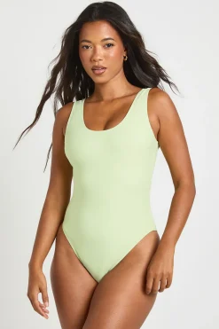 boohoo Maillot De Bain Une Pièce À Encolure Arrondie Essentials<Femme Maillots De Bain|Tenues De Plage