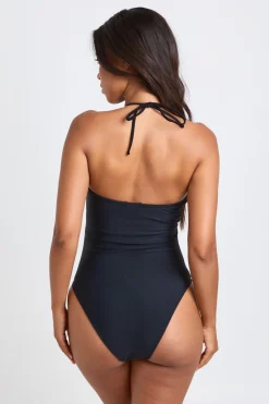 boohoo Maillot De Bain Une Pièce À Encolure Licou Avec Découpes Et Ornement Étoile De Mer<Femme Maillots De Bain|Tenues De Plage