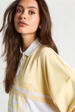 boohoo Maillot de Football à Col Imprimé 22<Femme Looks Preppy|Tops