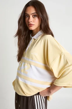 boohoo Maillot de Football à Col Imprimé 22<Femme Looks Preppy|Tops